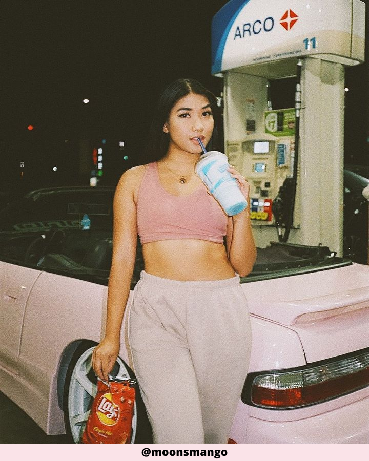 car poses for woman - @moonsmango - pump it up
