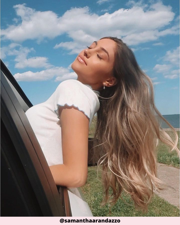 car poses for woman - @samanthaarandazzo - wind in ur hair