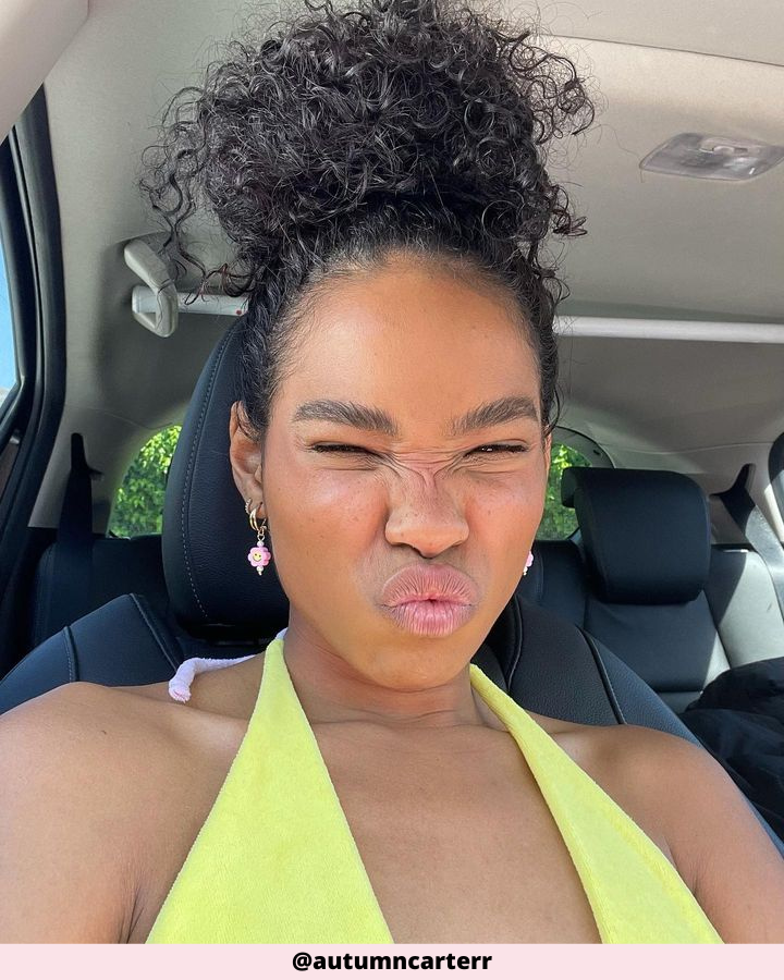 car poses for woman - @autumncarterr - car selfie