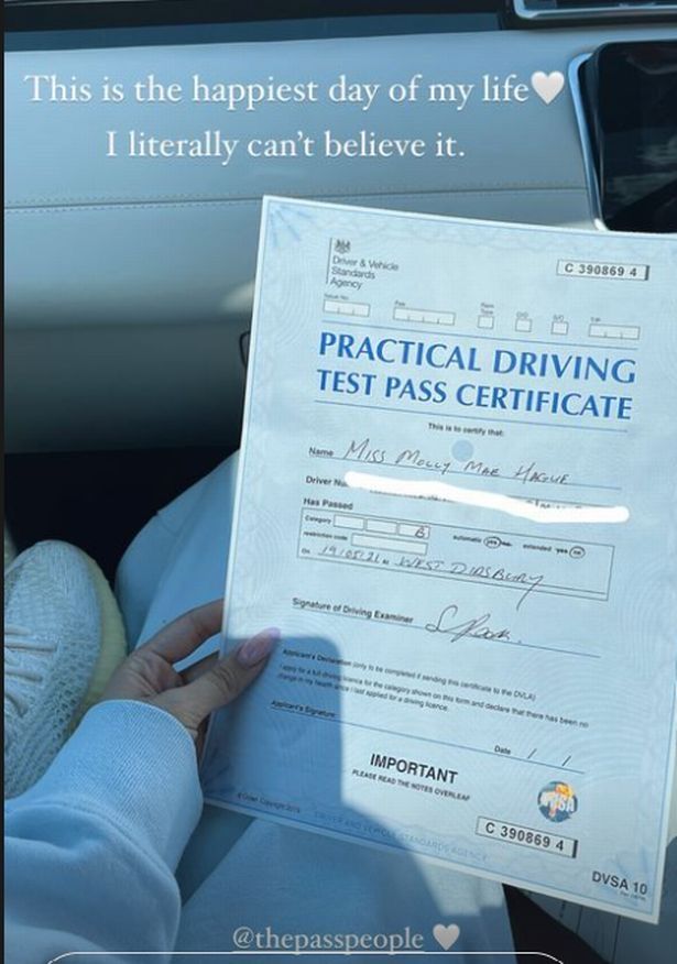 driving test pass certificate