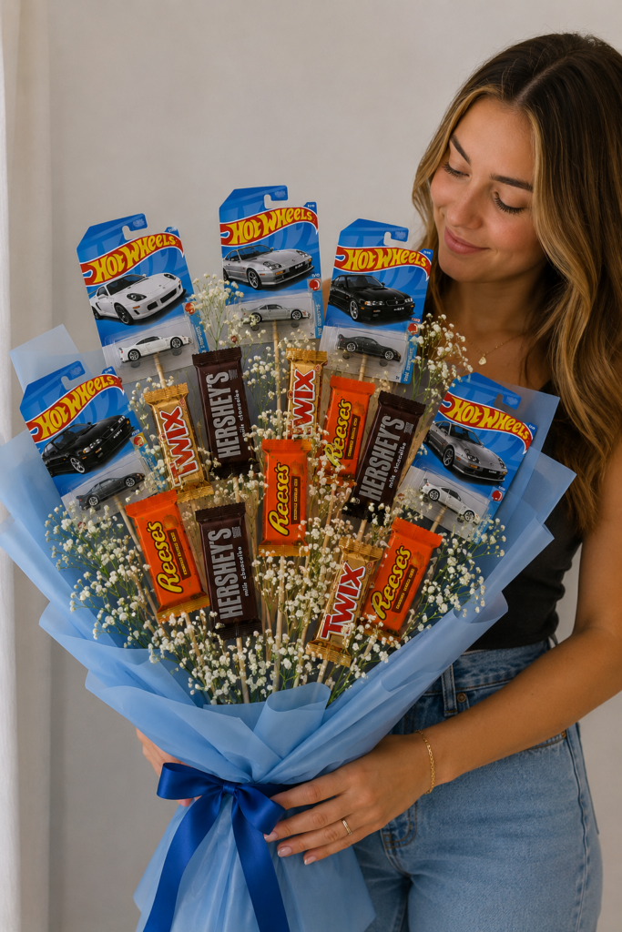 how to make a hot wheels bouquet