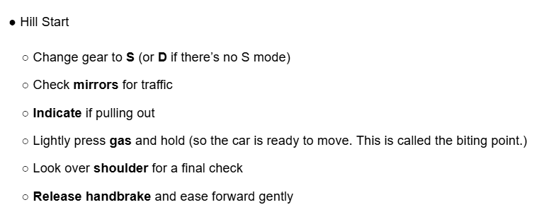 improved version of snippet from my driving notes